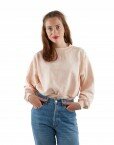 Tie Dye Cropped Sweatshirt pale pink front